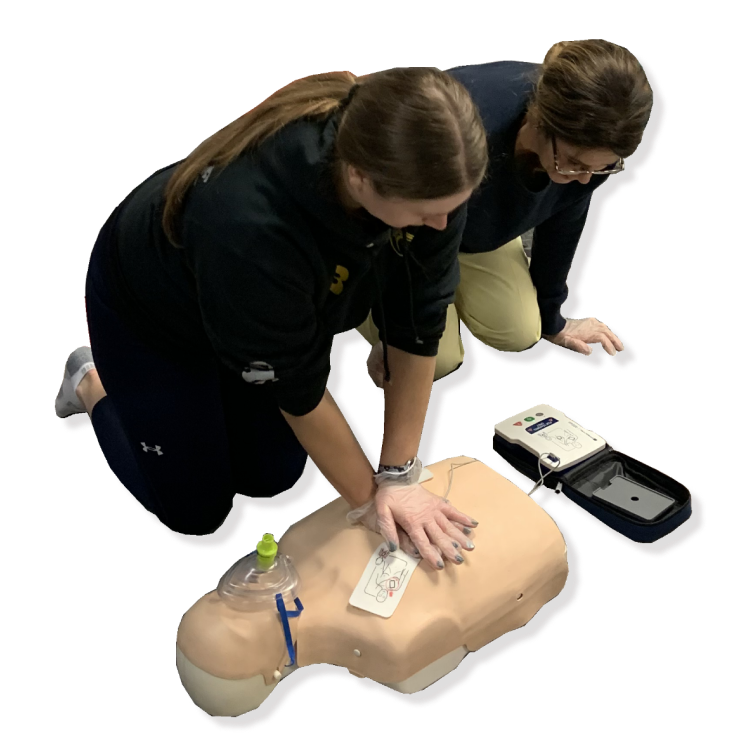 CPR training with manikin